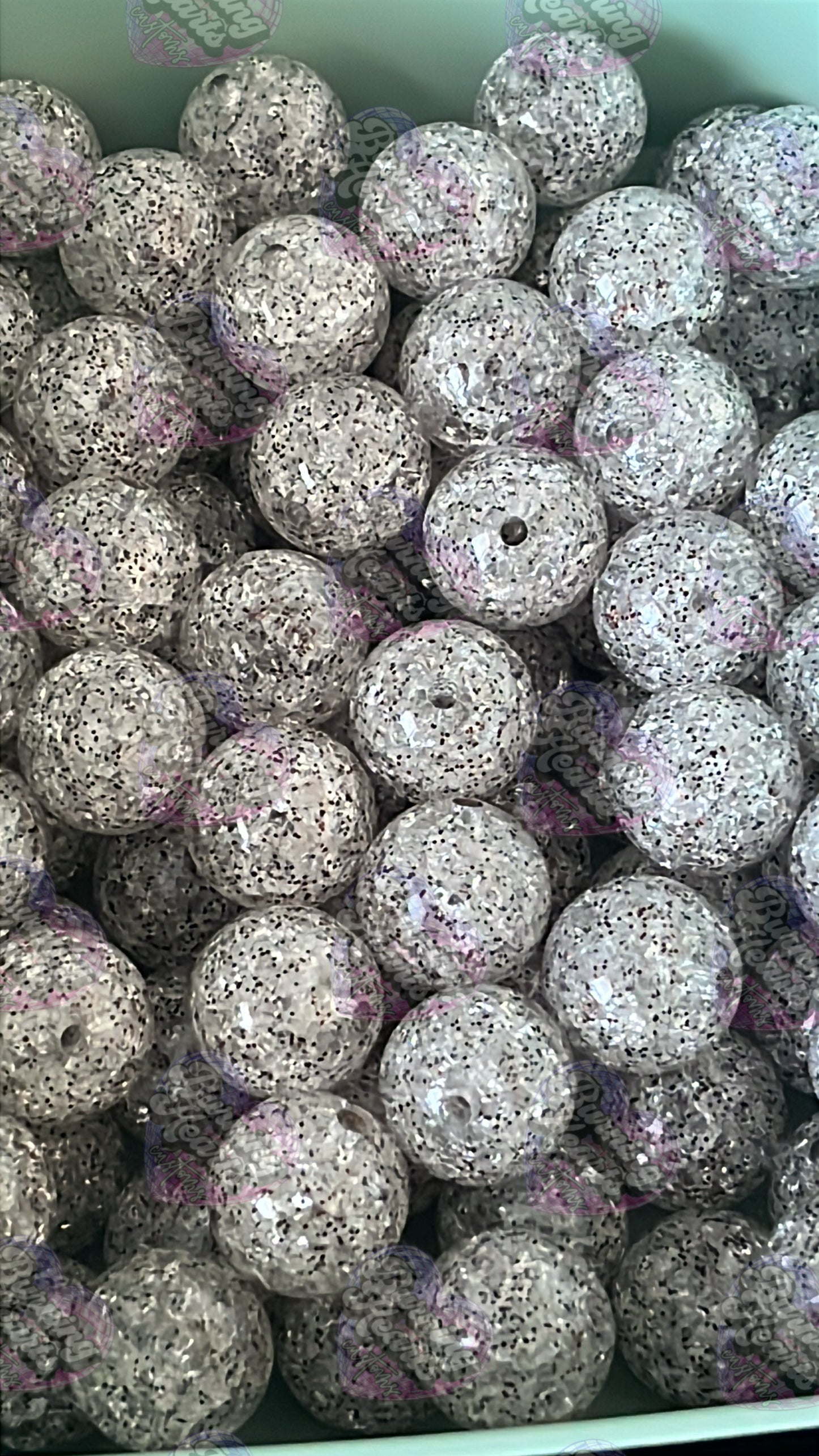 10 Pack 20mm Beads - Crackle
