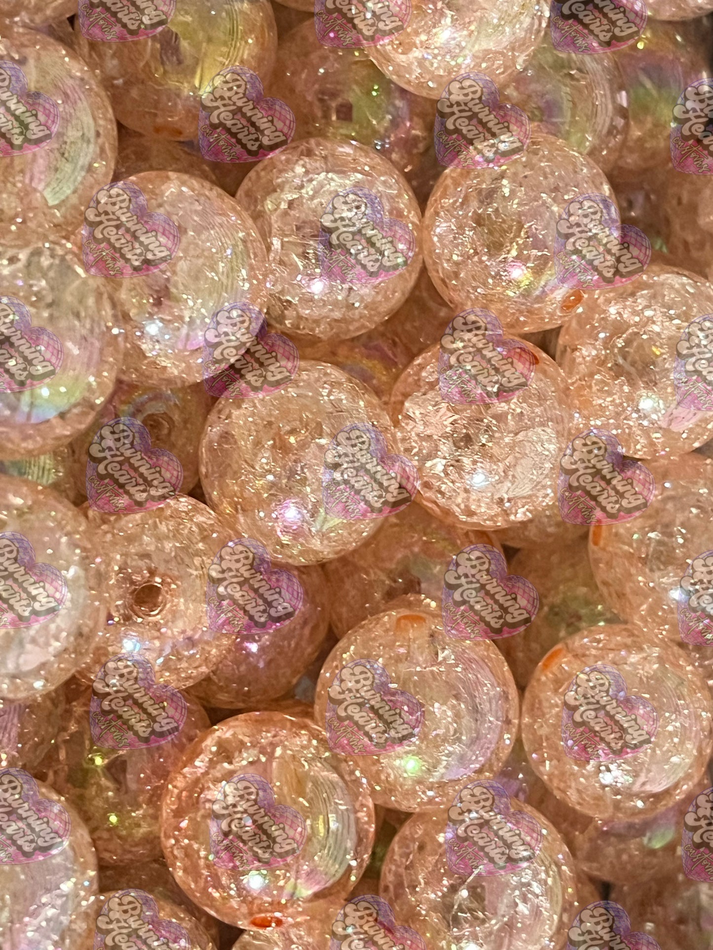 10 Pack 20mm Beads - Crackle