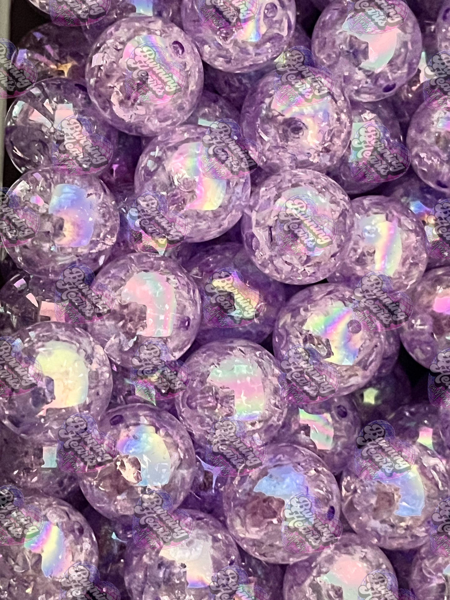 10 Pack 20mm Beads - Crackle