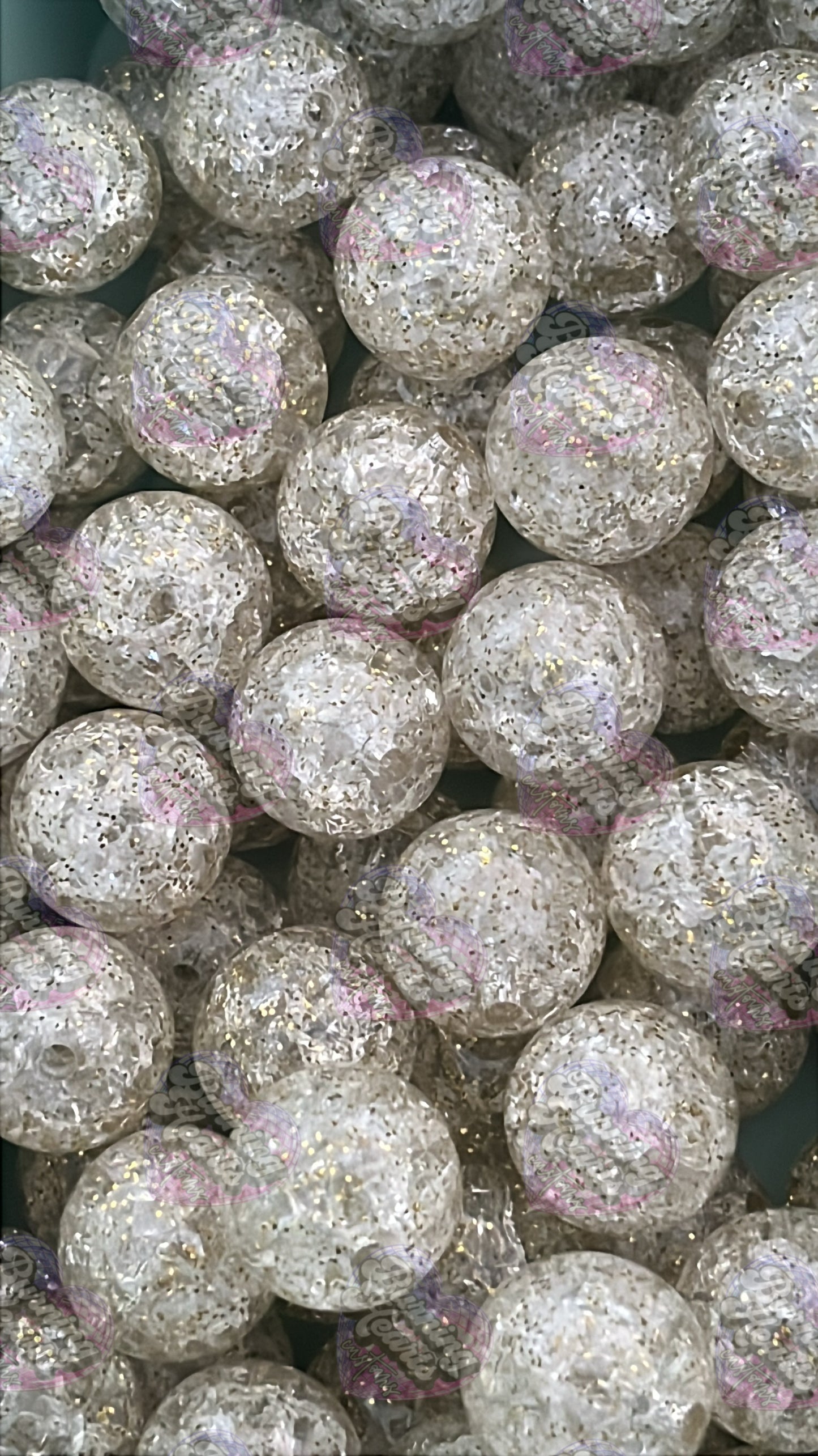 10 Pack 20mm Beads - Crackle